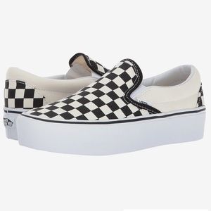 Vans Classic Checkered Platform Slip Ons